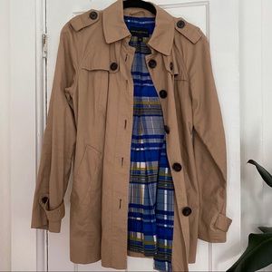 Banana Republic Short Tan Trench Coat Small